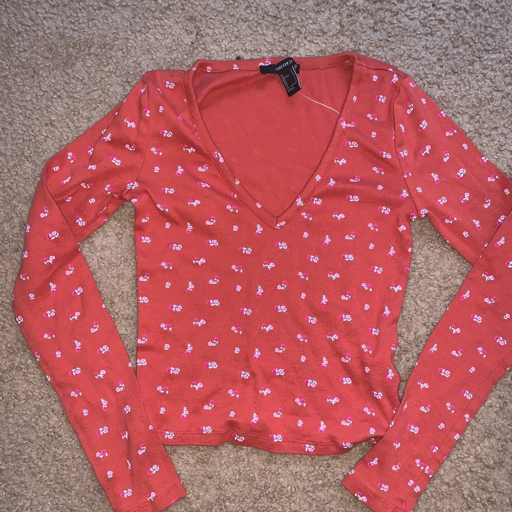 Floral forever 21 shirt